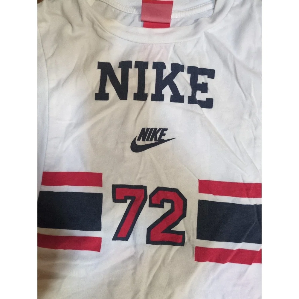 Vintage Red Tag Nike 72 Women's Tank Top Cotton White Blue Red Size Size Small